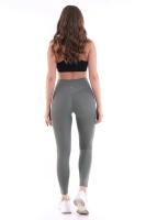 EMFURE Haki Kadın Spor Tayt Çift Cepli Sıkılaştırıcı Toparlayıcı Yüksek Bel Sporcu Taytı