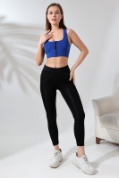 Emfure Saks Crop Pedli Destekli Dolgulu Önü Fermuarlı Spor Sütyeni Büstiyer