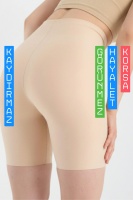 EMFURE Yüksek Bel Lazer Kesim Külot Görünmez Boxer Ten Rengi Kaymaz silikonlu Şort