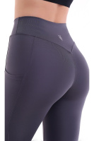 Füme Kadın Spor Tayt Çift Cepli Sıkılaştırıcı Toparlayıcı Yüksek Bel Sporcu Taytı Leggings Fitness