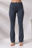 Füme Kadın Yüksek Bel Toparlayıcı Çift Cepli Ispanyol Paça Spor Tayt Bootcut Leggings