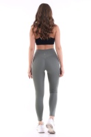 Haki Kadın Spor Tayt Çift Cepli Sıkılaştırıcı Toparlayıcı Yüksek Bel Sporcu Taytı Leggings Fitness