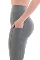 Haki Kadın Spor Tayt Çift Cepli Sıkılaştırıcı Toparlayıcı Yüksek Bel Sporcu Taytı Leggings Fitness