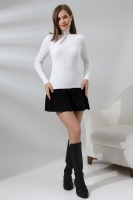 Kadın Beyaz Basic Balıkçı Yaka Triko Kazak