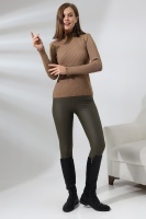 Kadın Camel Basic Yarım Balıkçı Yaka Triko Kazak