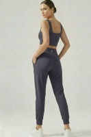 Kadın Füme Çift Cepli Yüksek Bel Lastikli Rahat Kesim Jogger Eşofman Altı