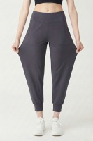 Kadın Füme Çift Cepli Yüksek Bel Lastikli Rahat Kesim Jogger Eşofman Altı