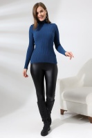 Kadın Lacivert Basic Balıkçı Yaka Triko Kazak