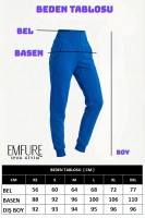 Kadın Mürdüm Çift Cepli Yüksek Bel Lastikli Rahat Kesim Jogger Eşofman Altı