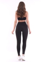 Kadın Siyah Yüksek Bel Toparlayıcı Spor Tayt Basics