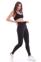 Kadın Siyah Yüksek Bel Toparlayıcı Spor Tayt Basics