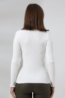 Kadın Sütbeyaz Basic Yarım Balıkçı Yaka Triko Kazak