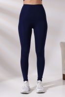 Lacivert Kadın Spor Tayt Sıkılaştırıcı Toparlayıcı Yüksek Bel Tam Boy Spor Tayt Leggings Fitness