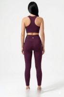 Mürdüm Kadın Set Cepli Spor Tayt ve Fermuarlı Büstiyer Takım - Yoga Fitnes - Plates Seti