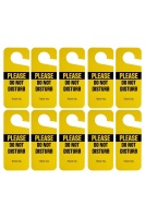 Please Do Not Disturb Ömürlük Pvc Çift Taraflı Kapı Askısı 10 Adet 9cm X 21,5cm