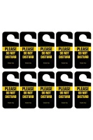 Please Do Not Disturb Ömürlük Pvc Çift Taraflı Kapı Askısı 10 Adet 9cm X 21,5cm