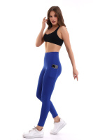 Saks Kadın Spor Tayt Çift Cepli Sıkılaştırıcı Toparlayıcı Yüksek Bel Sporcu Taytı Leggings Fitness