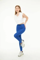 Saks Kadın Spor Tayt Sıkılaştırıcı Toparlayıcı Yüksek Bel Tam Boy Spor Tayt Leggings Fitness