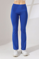 Saks Kadın Yüksek Bel Toparlayıcı Çift Cepli Ispanyol Paça Spor Tayt Bootcut Leggings