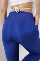 Saks Kadın Yüksek Bel Toparlayıcı Çift Cepli Ispanyol Paça Spor Tayt Bootcut Leggings
