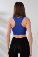 Saks Pedli Fermuarlı Spor Büstiyer - Sports Bra / Crop Destekli Spor Sütyeni