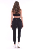 Siyah Kadın Spor Tayt Çift Cepli Sıkılaştırıcı Toparlayıcı Yüksek Bel Sporcu Taytı Leggings Fitness