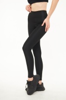 Siyah Kadın Spor Tayt Sıkılaştırıcı Toparlayıcı Yüksek Bel Tam Boy Spor Tayt Leggings Fitness