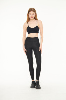 Siyah Kadın Spor Tayt Sıkılaştırıcı Toparlayıcı Yüksek Bel Tam Boy Spor Tayt Leggings Fitness
