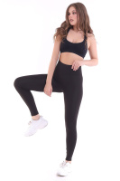 Siyah Kadın Spor Tayt Sıkılaştırıcı Toparlayıcı Yüksek Bel Tam Boy Spor Tayt Leggings Fitness