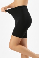 Siyah Yüksek Bel Lazer Kesim Külot Görünmez Boxer Kaymaz Korse silikonlu Şort