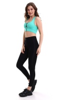 Yeşil Fermuarlı Spor Büstiyer - Sports Bra / Crop Destekli Spor Sütyeni