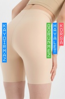 Yüksek Bel Lazer Kesim Külot Görünmez Boxer Ten Rengi Kaymaz Korse silikonlu Şort