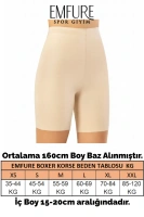 Yüksek Bel Lazer Kesim Külot Görünmez Boxer Ten Rengi Kaymaz Korse silikonlu Şort