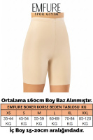 Yüksek Bel Lazer Kesim Külot Görünmez Boxer Ten Rengi Kaymaz Korse silikonlu Şort