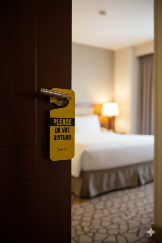 Please Do Not Disturb Ömürlük Pvc Çift Taraflı Kapı Askısı 10 Adet 9cm X 21,5cm