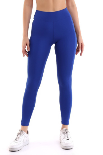 Saks Kadın Spor Tayt Çift Cepli Sıkılaştırıcı Toparlayıcı Yüksek Bel Sporcu Taytı Leggings Fitness