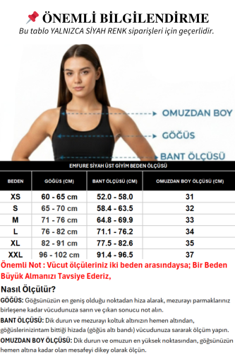 Siyah Fermuarlı Büstiyer