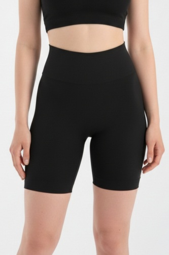 Siyah Yüksek Bel Lazer Kesim Külot Görünmez Boxer Kaymaz Korse silikonlu Şort